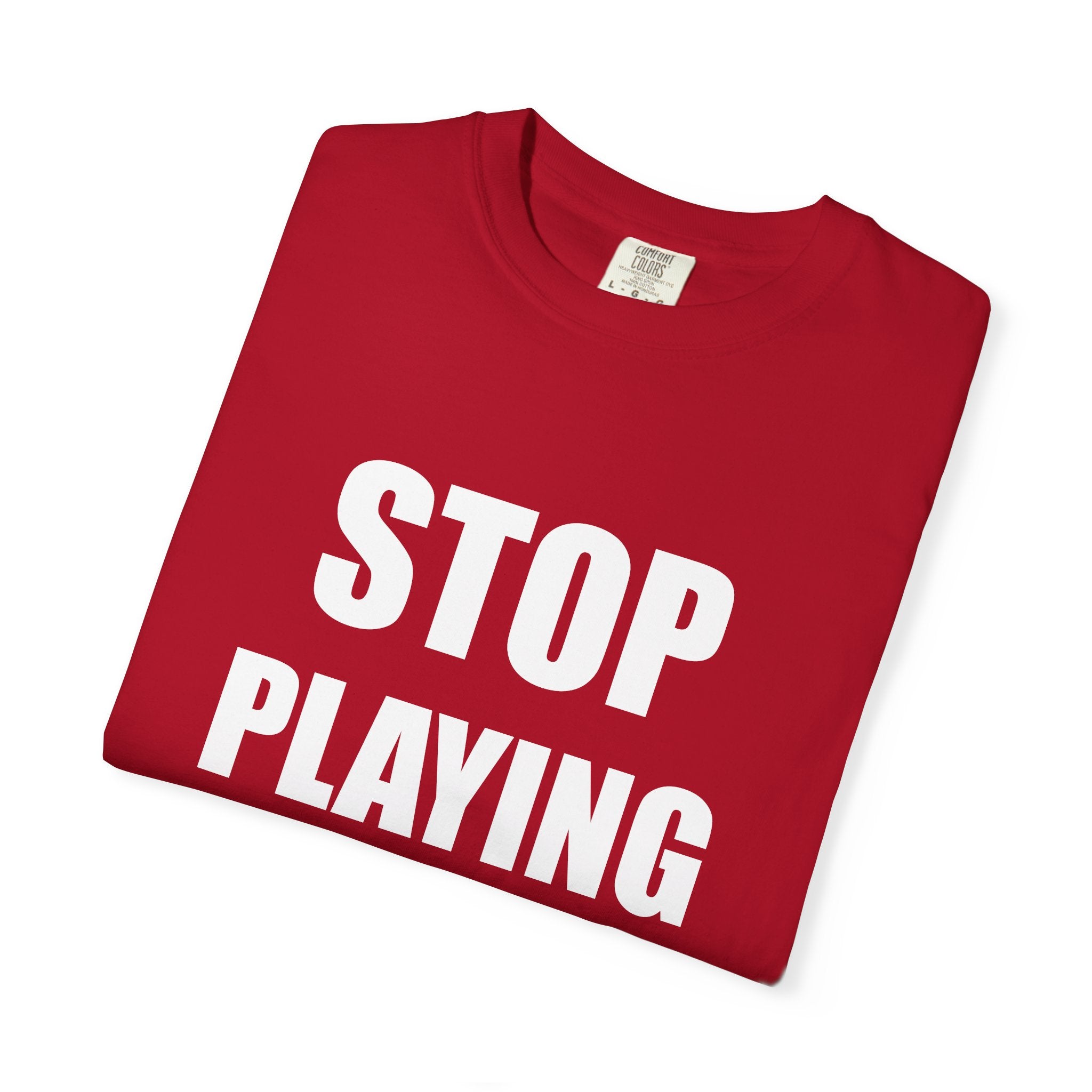 Stop Playing Defence Unisex tee shirt