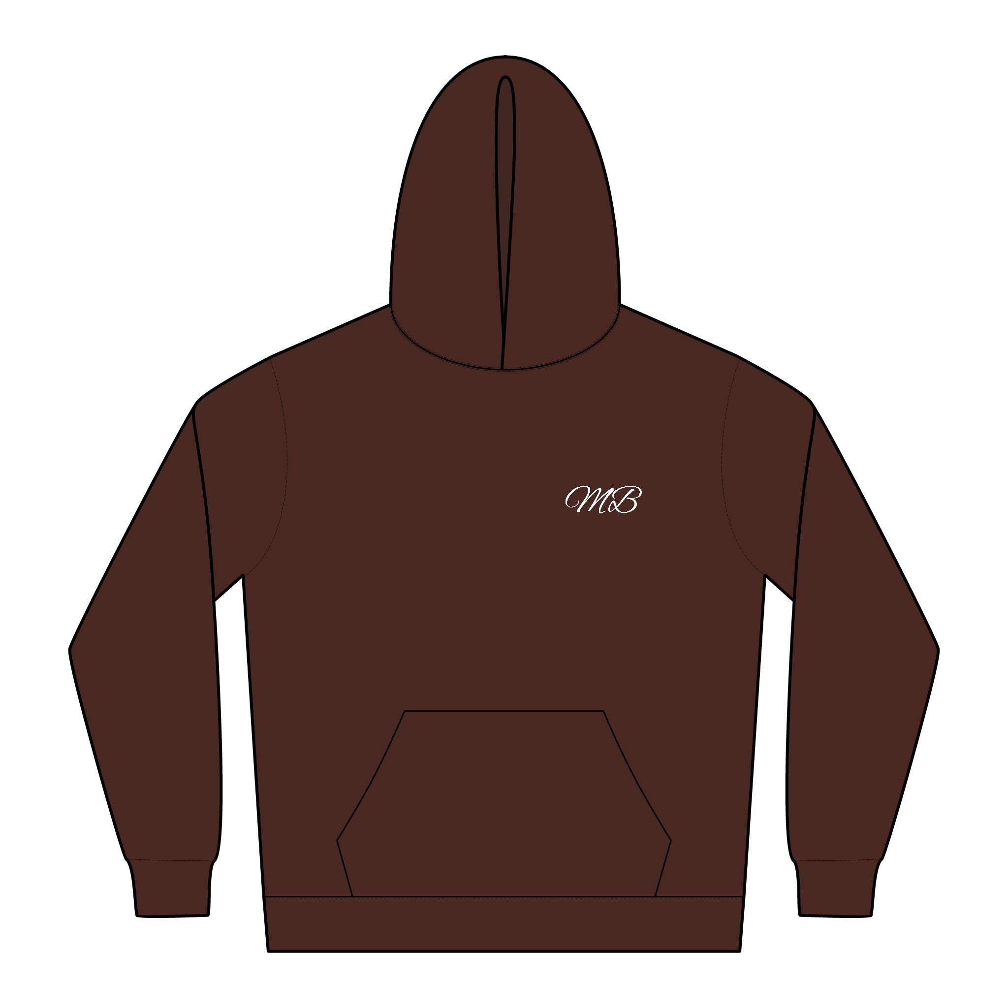 Solid Matt Burns MB logo hoodie