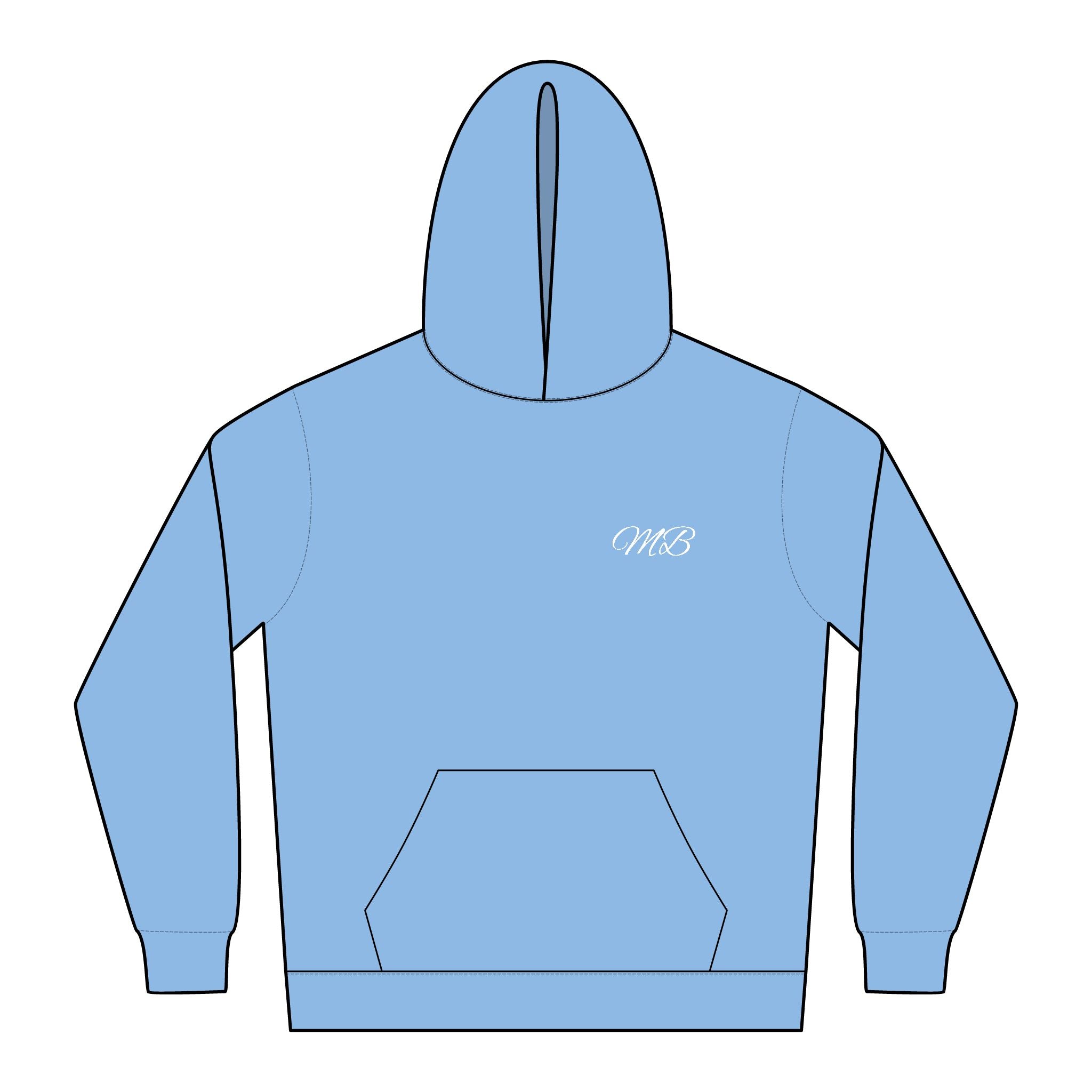 Solid Matt Burns MB logo hoodie