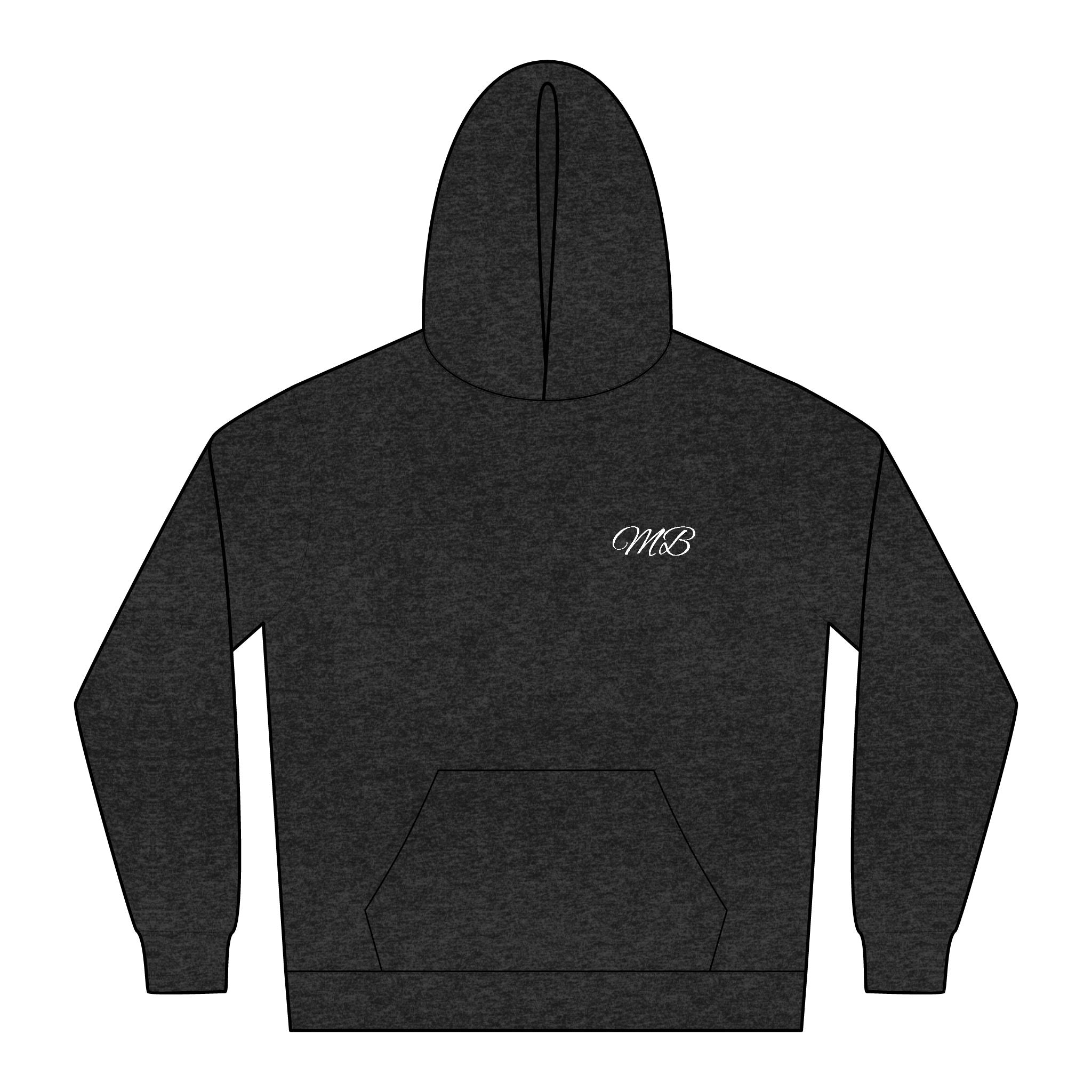 Solid Matt Burns MB logo hoodie