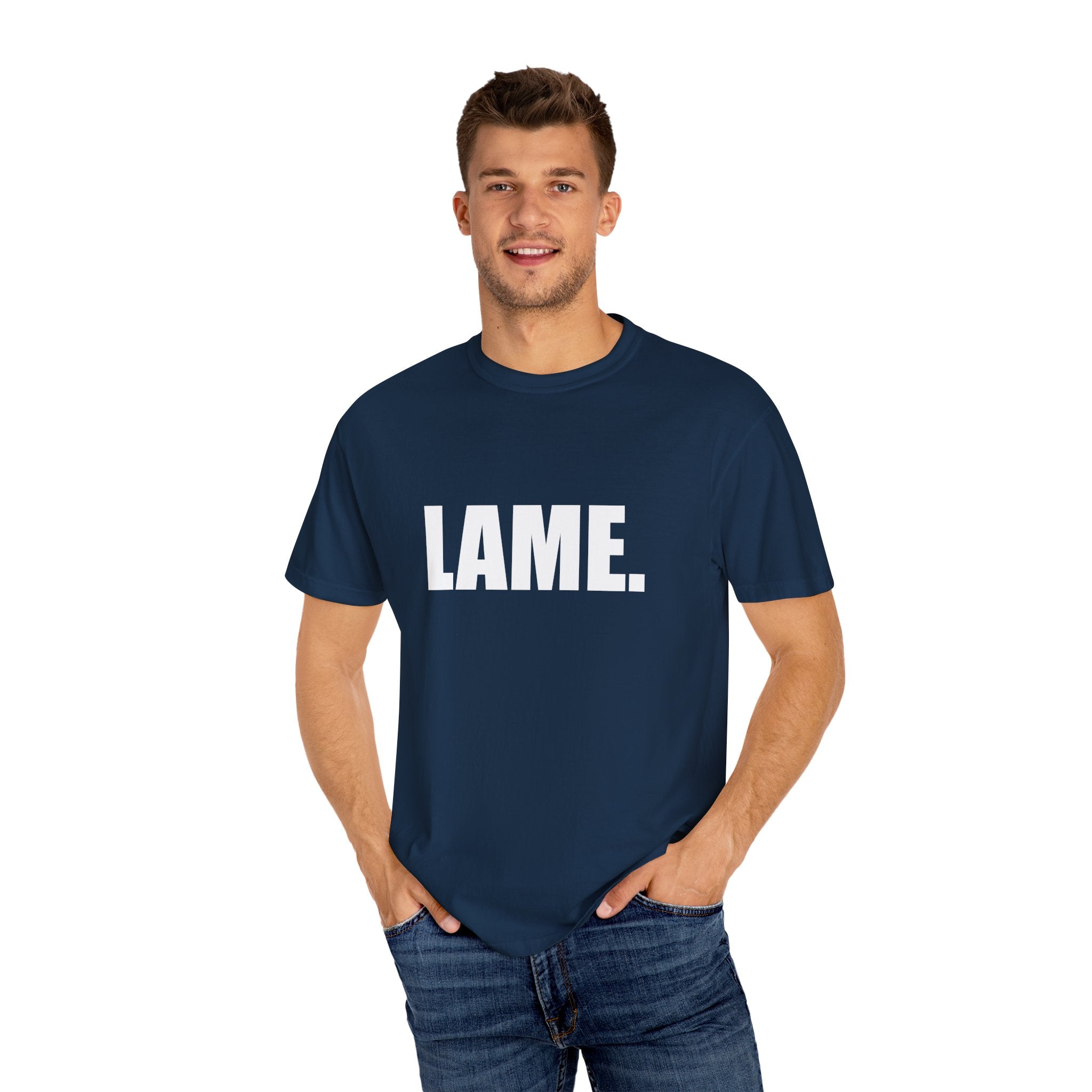 Katie kats "Lame" solid tee shirt