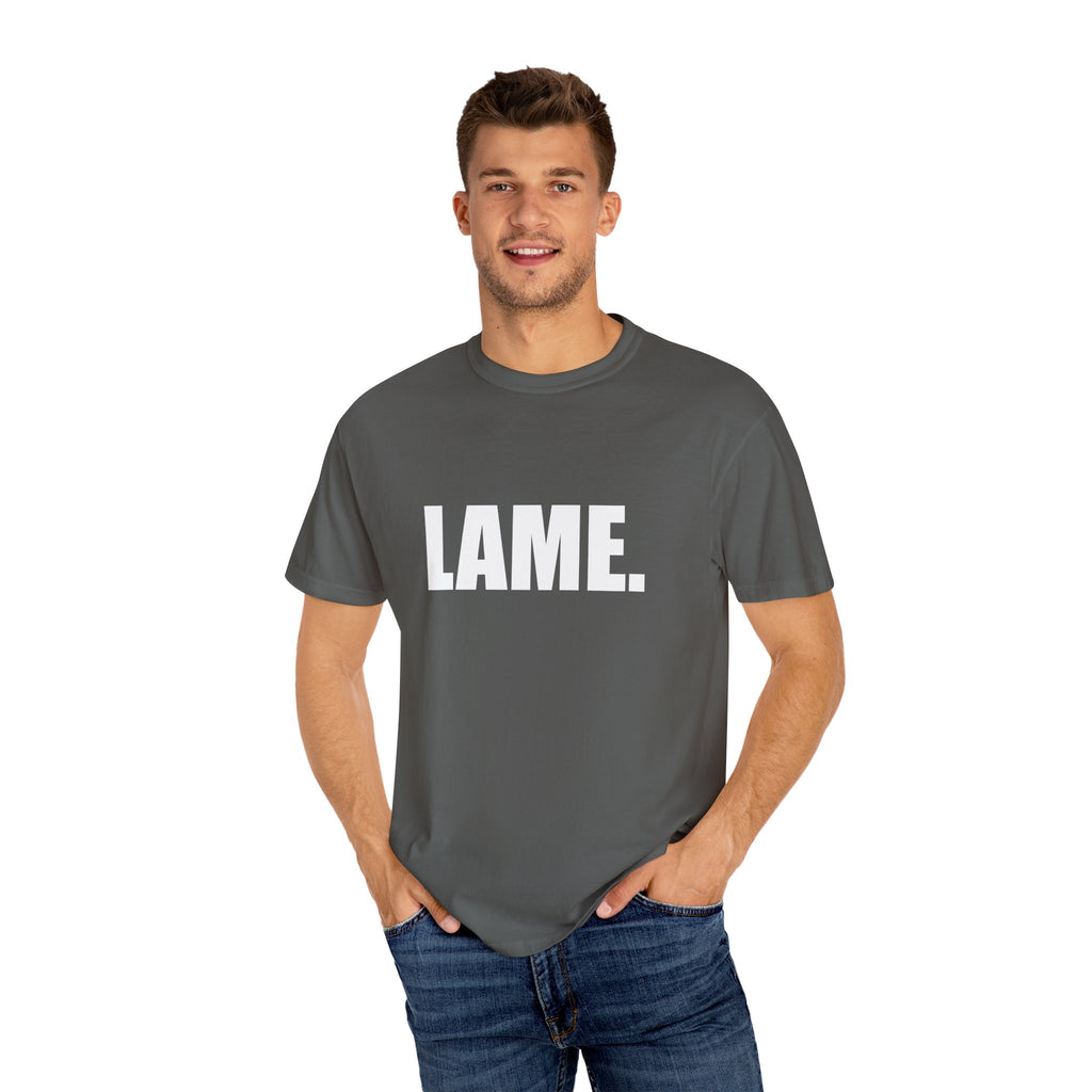 Katie kats "Lame" solid tee shirt